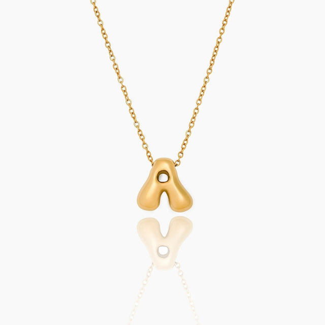 Bubble Statement Initial Necklace